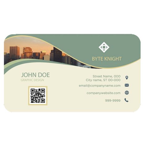 Byteknight Business Card | One Sided Business Card Design  #onesidedbusinesscard #QRcodevisitingcard #QRcodebusinesscard #newbusinesscard #newvisitingcard #coporatebusinesscard #businesscarddesign One Side Business Card, One Sided Business Card Design, Visiting Card Templates, Education Logo Design, Qr Code Business Card, Visiting Card Design, Business Identity, Graphic Ideas, School Admissions