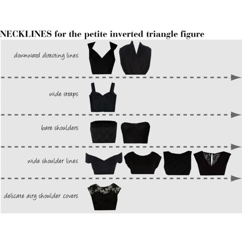 NECKLINES for the petite inverted triangle figure by soliferi-1 on Polyvore featuring beauty, Lanvin, Warehouse, Ted Baker, Karen Millen, HervÃ© LÃ©ger, Alice by Temperley, Club L, LIUâ¢JO and Dolce&Gabbana Petite Inverted Triangle, Dresses For Broad Shoulders, Inverted Triangle Body Shape Fashion, Inverted Triangle Body Shape Outfits, Triangle Body Shape Fashion, Inverted Triangle Fashion, Triangle Body Shape Outfits, Inverted Triangle Outfits, Inverted Triangle Body Shape