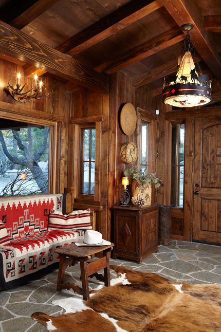 Explore our dream world of chic rustic serenity. Log Cabin Living, Cabin Furniture, Hunting Cabin, Casa Country, Cabin Interiors, Cabin Living, Clark Gable, Rustic Cabin Decor, Lodge Style