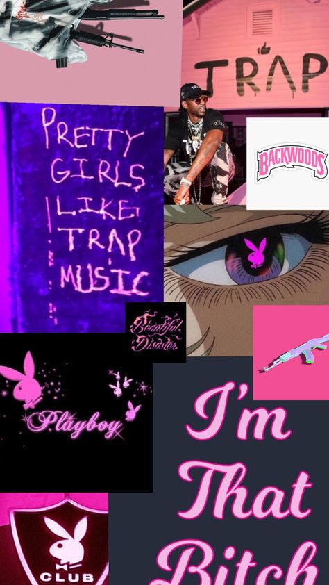 Pink Trap Aesthetic Wallpaper, Trap Queen Aesthetic, Backwoods Aesthetic, Trap Aesthetic Wallpaper, Backwoods Wallpaper, Trap Music Wallpaper, Trap Wallpaper, Badass Wallpaper Iphone, Badass Wallpaper