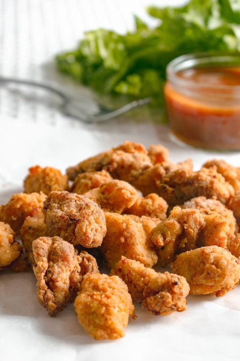 Actifry Popcorn Chicken Recipe | Hint Of Helen Kfc Popcorn Chicken Recipe, Kfc Popcorn Chicken, Kfc Chicken Recipe, Actifry Recipes, Popcorn Chicken Recipe, Chicken Snacks, Kfc Chicken, Air Fry Recipes, Popcorn Chicken