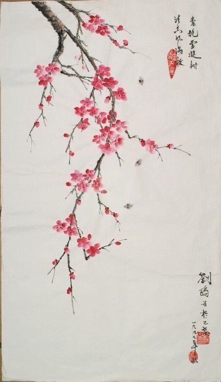 Cherry Blooms Drawing, Japanese Cherry Blossom Art, Sakura Tattoo, Cherry Blossom Painting, Kunst Tattoos, Cherry Blossom Art, Cherry Blossom Tattoo, Blossom Tattoo, Blossoms Art