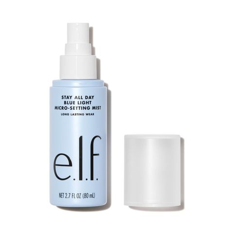 Stay All Day Blue Light Micro Setting Mist Elf Blue Light Setting Spray, Elf Setting Spray, College Baddie, Drugstore Setting Spray, Shameless Dr, Early College, 2023 Birthday, Elf Products, Setting Mist