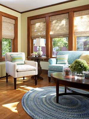 like the roman shades with the wood Natural Wood Trim, Dark Wood Trim, Dream House Living Room, Living Room Transformation, Oak Trim, Kitchen Wall Colors, Trendy Living Rooms, Room Paint Colors, Paint Colors For Living Room