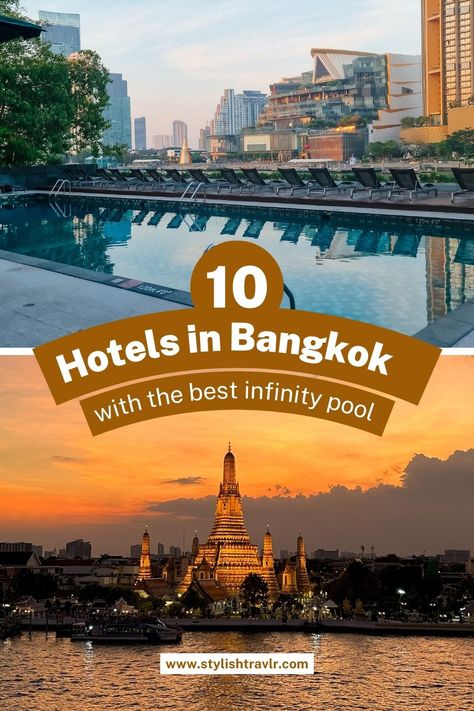 Discover the best hotels in Bangkok with stunning infinity pools! Whether for a luxury getaway or a stylish escape, Bangkok has rooftop pools with amazing city and river views. From chic boutique hotels to luxury riverside stays, this guide covers it all. Dive into Bangkok’s top infinity pools and enjoy unforgettable sunset vibes. Perfect for your next Thailand adventure! #BangkokTravel #InfinityPools #ThailandHotels Riverside Pool, Incredible Hotels, Rooftop Pools, Bangkok Hotels, Bangkok Guide, Thailand Hotels, Nyc Travel Guide, Infinity Pools, Thailand Adventure