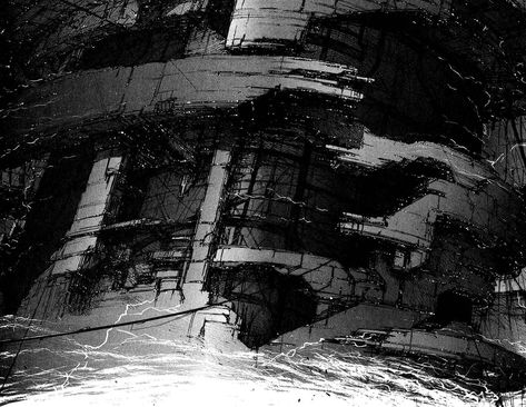 Blame Manga, Tsutomu Nihei, Dark Visions, Best Action Movies, Cyberpunk Anime, Far Future, Arte Cyberpunk, Building Exterior, Monochrome Photography