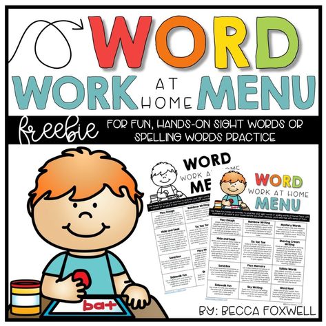 Are you a teacher that loves freebies?! Spelling Words Practice, Words Their Way, Menu Boards, Spelling Words, Work At Home, Sight Word, Send It, Word Work, Sight Words