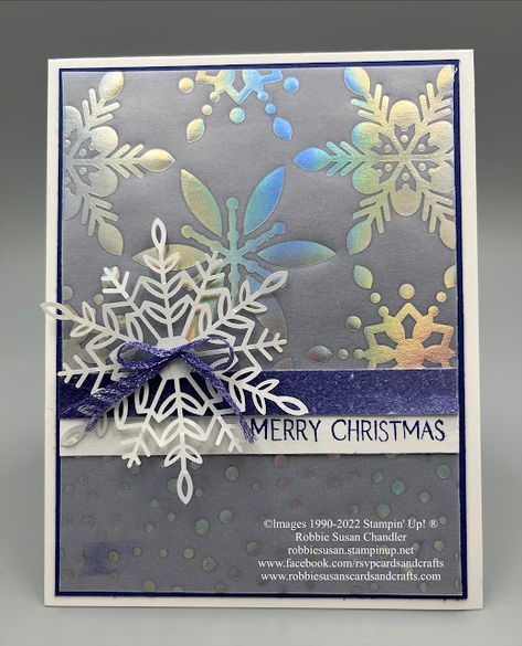 Snowflake Specialty Vellum Stampin Up Cards, Snowflake Stampin Up Cards, Snowflake Vellum Stampin Up Cards, Christmas Card Sayings, Vellum Cards, Stamping Projects, Stamped Christmas Cards, Holiday 2022, Pumpkin Cards