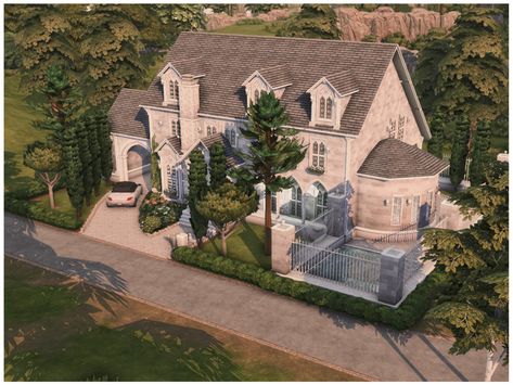 The Sims Resource - MM Elegant White Brick Sims Hamptons House, Sims 4 Build Mansion, Sims 4 Courthouse, Sims 4 Rich House Cc, Sims 4 Tray Files Cc, Sims 4 White House, Sims 4 Tudor House, Sims 4 Windenburg Build, Sims 4 Rich House