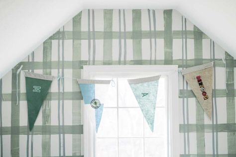 Painted Plaid Wall, Diy Striped Wall, Paint Plaid Wall, Diy Plaid Wall, Painting Plaid Walls, Plaid Painted Wall, Plaid Wall, Diy Plaid Painted Wall, Plaid Accent Wall Nursery