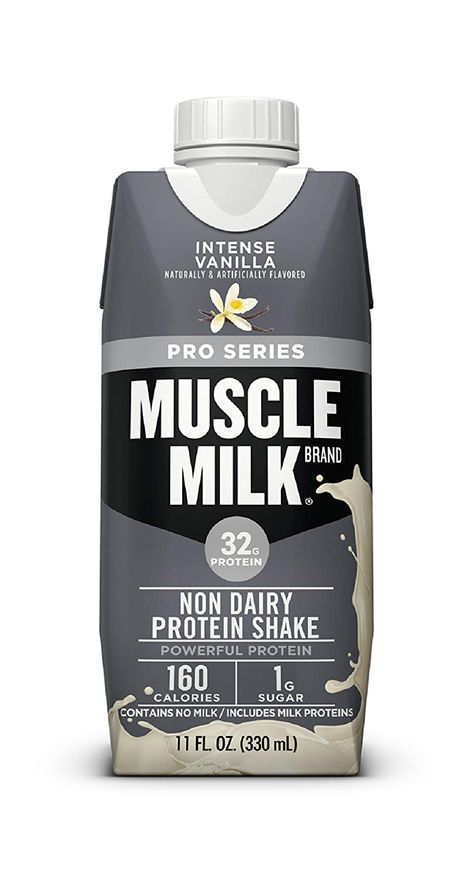 Shake Packaging, Muscle Milk Protein Shakes, Vanilla Protein Shakes, Muscle Milk, Chocolate Protein Shakes, Milk Brands, Protein Smoothies, Protein Muffins, Muscle Food