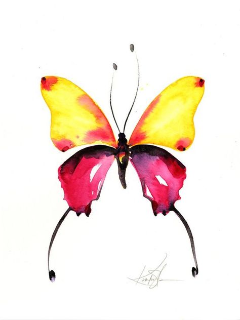 Butterfly Watercolor Painting, Abstract Butterfly, Watercolor Butterfly, 수채화 그림, Buy Wall Art, Butterfly Watercolor, Online Wall Art, Butterfly Art, Watercolor Cards