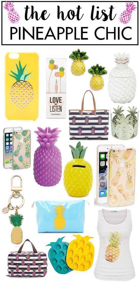 The Hot List | Pineapple Chic Get your pineapple on this Summer! Super on trend and SO fun! Photo Girly, Lemon Accessories, Deco Fruit, Pineapple Lovers, Medicine Tips, Fruit Strawberry, Pineapple Express, Pineapple Parties, Funny Summer