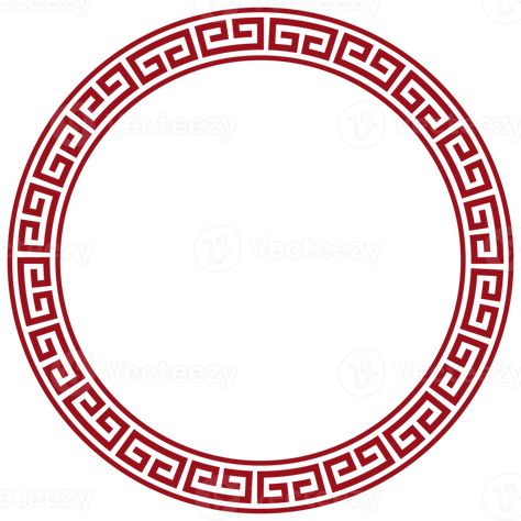 Chinese Circle Pattern, Chinese Circle, Chinese Frame, Chinese Ornament, Gate Decoration, Chinese Pattern, China Design, Graphic Design Lessons, Circle Frames