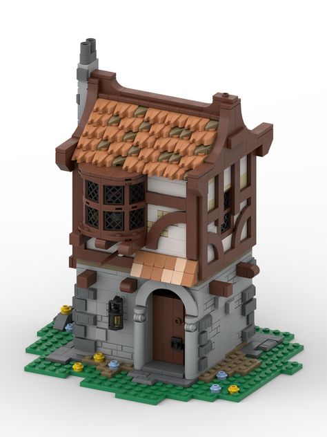 LEGO MOC Small Medieval Home by Sumeragi | Rebrickable - Build with LEGO Medieval Home, Diy Building Blocks, Construction Lego, Lego Diy, Bricks Diy, European Street, Lego Creative, Lego Castle, Lego Space