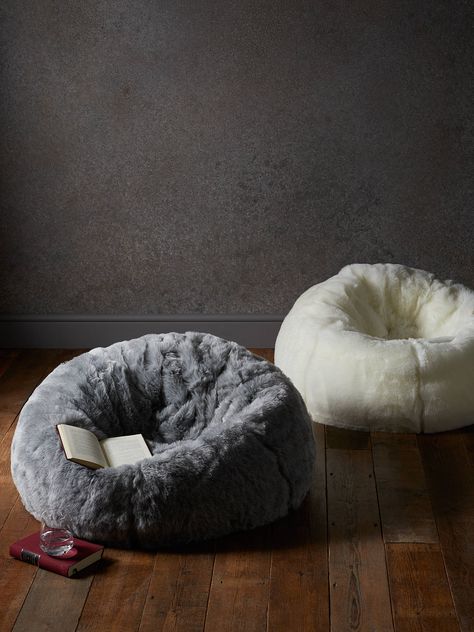 Bean Bag Cinema Room, Fluffy Beanbag, Gaint Bean Bag Chair, Bean Bags Uk, Refill Shop, Extra Large Bean Bag, Fluffy Dark Purple Bean Bag, Big Bean Bags, Fur Bean Bag