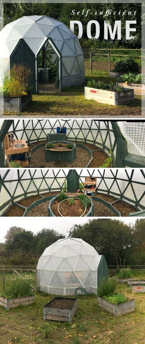 Yurt Greenhouse, Greenhouse Dome, Geodesic Greenhouse, Geodesic Dome Greenhouse, Dome Greenhouse, Aquaponics Diy, Diy Wood Furniture, Wood Furniture Plans, Encourage Others