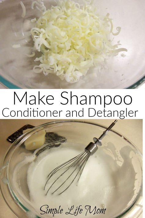 Take control of the ingredients in your products! Learn how to make Liquid Shampoo, Conditioner, and Detangler with natural ingredients only! How To Make Conditioner, Homemade Shampoo And Conditioner, Make Shampoo, Hair Conditioner Recipe, Natural Shampoo Diy, How To Make Shampoo, Homemade Natural Shampoo, Homemade Conditioner, Diy Conditioner