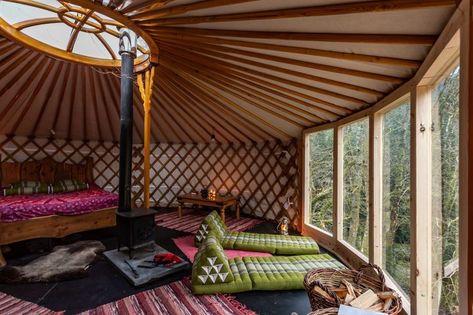 Writers Retreat, Bell Tent Camping, Eco Retreat, Canopy And Stars, Forest Retreat, Tree Tent, Outdoor Baths, Life Abroad, Glamping Site