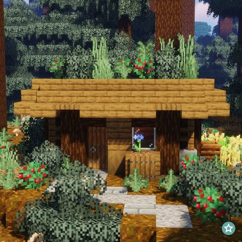 Cute Minecraft Houses Easy, Taiga Biome, Minecraft Houses Easy, Minecraft Small House, Minecraft Medieval House, Cute Minecraft, Cottagecore Minecraft, House Cute, Starter House