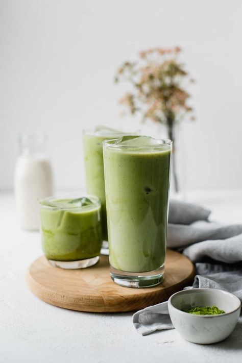 Matcha Green Tea Latte, Iced Green Tea, Iced Matcha Latte, Matcha Drink, Green Tea Latte, Matcha Recipe, Iced Matcha, Green Tea Powder, Tea Latte