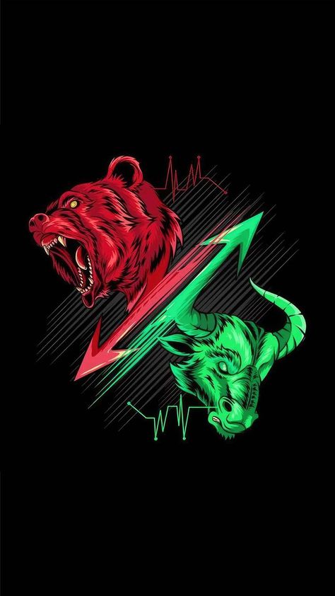 Bulls and Bears iPhone Wallpaper 4K - iPhone Wallpapers : iPhone Wallpapers Bullish And Bearish Logo, Bear Vs Bull, Bear Logo Design, Bulls Wallpaper, Candle Stick Patterns, Money Wallpaper Iphone, Iphone Wallpaper Hd, Amoled Wallpapers, Candlestick Chart