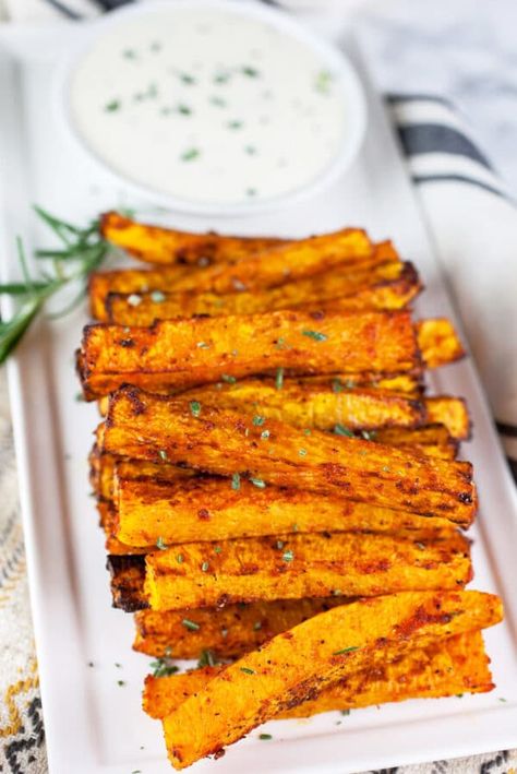 Air Fryer Butternut Squash Fries, Butternut Squash Fries Air Fryer, Air Fryer Butternut Squash Recipes, Acorn Squash Fries, Squash Fries Air Fryer, Butternut Fries, R3 Recipes, Air Fryer Butternut Squash, Butternut Squash Fries