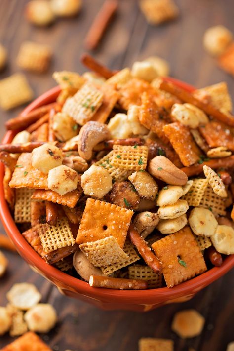 Italian Chex Mix | lifemadesimplebakes.com Chex Mix Recipes Spicy, Spicy Chex Mix, Homemade Chex Mix Recipe, Chex Mix Recipes Original, Puppy Chow Chex Mix Recipe, Homemade Chex Mix, Chex Mix Recipe, Chex Mix Puppy Chow, Chex Mix Recipes