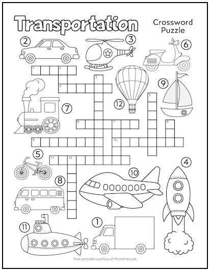 Help kids learn more about modes of transportation with this free printable crossword puzzle. Our crosswords provide spelling and language practice – and when they’re done, it doubles as a coloring sheet! Kids Crossword Puzzles, Free Printable Crossword Puzzles, Word Puzzles For Kids, Language Practice, Printable Crossword Puzzles, Transportation For Kids, English Grammar For Kids, Printable Puzzles For Kids, English Teaching Materials