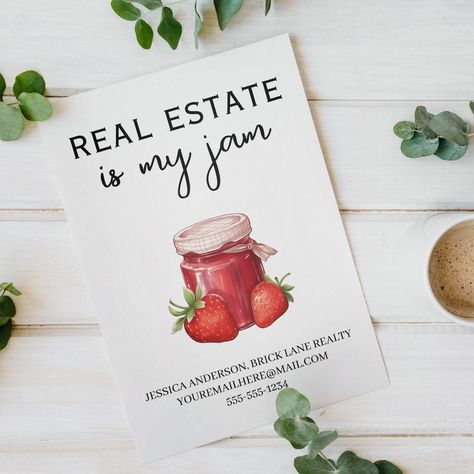 Promotional Real Estate is My Jam Realty Postcard Fall Real Estate Postcards, Realtor Marketing Gifts, Fall Real Estate, Real Estate Marketing Postcards, Real Estate Farming, Marketing Gifts, Marketing Postcard, Real Estate Postcards, Marketing Gift