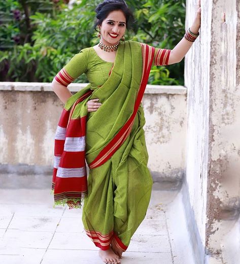 Ilkal Saree, Marathi Nath, Marathi Saree, Madisar Saree, Marathi Bride, Concept Shoot, Kashta Saree, Nauvari Saree, Saree Wearing