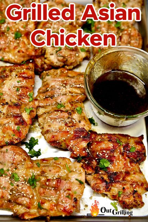 Asian Chicken Recipe, Bbq Chicken Marinade, Chicken Thigh Marinade, Asian Marinade, Chicken Thighs Recipes, Dinner Party Dishes, Asian Chicken Recipes, Easy Grilled Chicken, Impressive Dinner