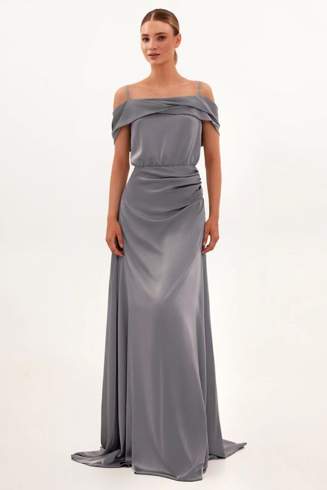 Silver silk dress