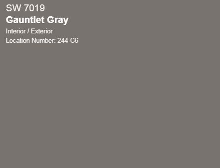 Gauntlet Gray Vs Kendall Charcoal, Gauntlet Gray Accent Wall, Gauntlet Gray Accent Wall Master Bedrooms, Gauntlet Gray Coordinating Colors, Gauntlet Gray Sherwin Williams Exterior, Gauntlet Grey, Grey Exterior House Colors, Gauntlet Gray, Accent Wall In Kitchen