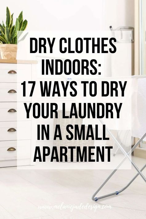 Struggling to dry your clothes in a cramped apartment? 🏢🧺 Here are 17 ingenious solutions to maximize your space and dry your laundry indoors! Say goodbye to damp clothes and hello to clever apartment hacks. Check it out! 💡👚 #SmallApartmentIdeas #LaundryHacks #IndoorDrying Dry Clothes Indoors, Hang Dry Clothes, Indoor Clothes Lines, Small Space Clothing Storage, Cramped Apartment, Hanging Clothes Drying Rack, Apartment Laundry, Narrow Laundry Room, Small Utility Room