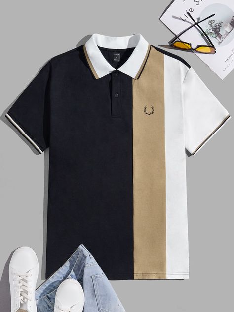 Mens Polo Shirt Outfit Casual, Mens Polo Shirt Outfit, Printed Polo Shirts Men, Polo T Shirt Design, Latest African Wear For Men, Polo Shirt Outfits, Polo Shirt Design, Polo Design, Teen Boy Outfits