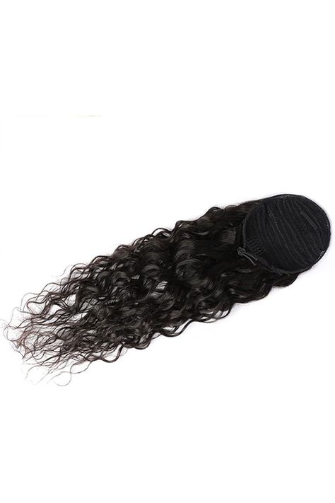 Drawstring Ponytail Water Wave Human Hair Clip in Hair Extension Curly Wave Natural Black 100% Brazilian Human Hair Ponytails Afro for Black Women Ponytail (16 Inches,115g) Afro For Black Women, Afro Ponytail, Clip In Hair Extension, Human Hair Clip Ins, Drawstring Ponytail, Curly Hair Extensions, Curly Waves, Remy Hair Extensions, Ponytail Extension