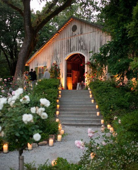 candle lights walkway leading the guests to wedding events Moonrise Kingdom, Have Inspiration, Mod Wedding, A Barn, Rustic Chic Wedding, Wedding Aisle, Outdoor Wedding Ceremony, Intimate Weddings, Country Wedding