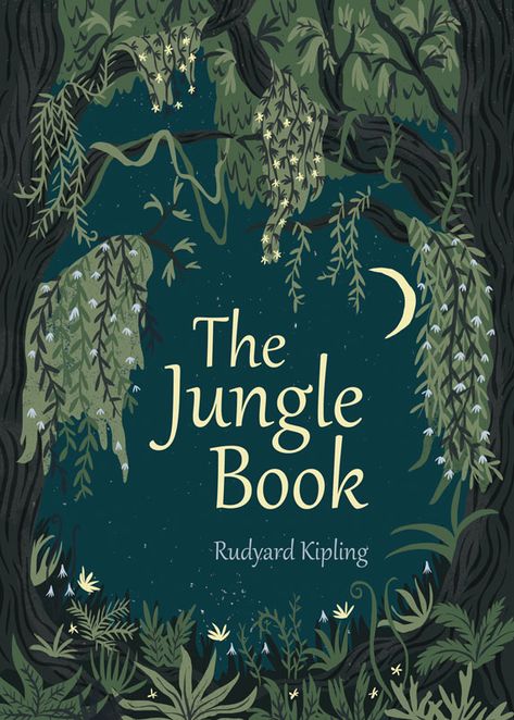 Book cover illustration for 'The Jungle Book' by Rudyard Kipling. ~Rachael Saunders~ http://rachaelsaunders.co.uk Rudyard Kipling Jungle Book, The Jungle Book, Pencak Silat, Rudyard Kipling, Book Cover Illustration, Vintage Book Covers, Beautiful Book Covers, If Rudyard Kipling, 캐릭터 드로잉