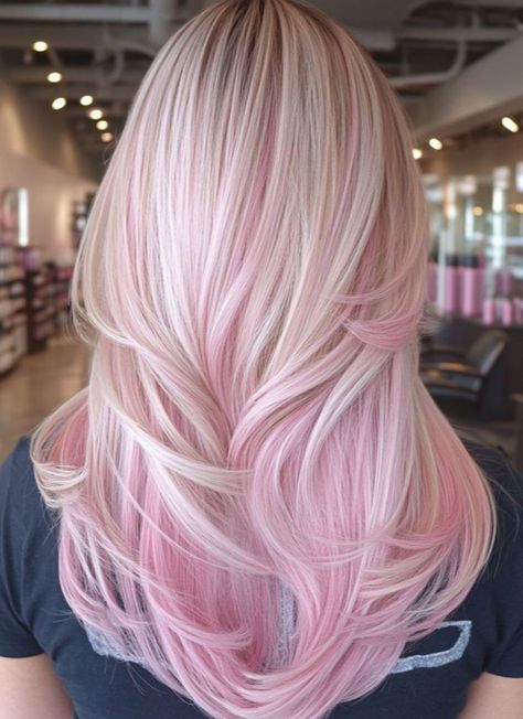 Hair Dye Ideas Black Women, Paprika Hair Color, Blonde And Pink Hair, Pink And Blonde Hair, Blonde And Pink, Bridesmaid Hair Inspo, Perfect Curly Hair, Hair Dye Ideas, Trendy Hair Color