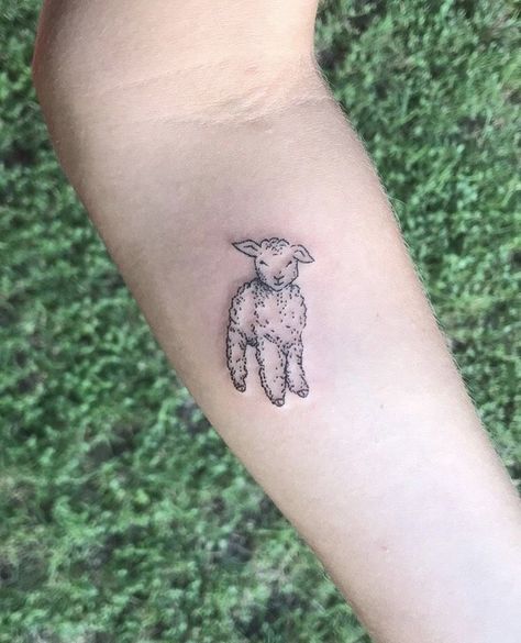 Lamb Tattoo, Sheep Tattoo, Stick Poke Tattoo, Stick N Poke, Handpoke Tattoo, 4 Tattoo, Inspiration Tattoos, Hand Poked Tattoo, Poke Tattoo