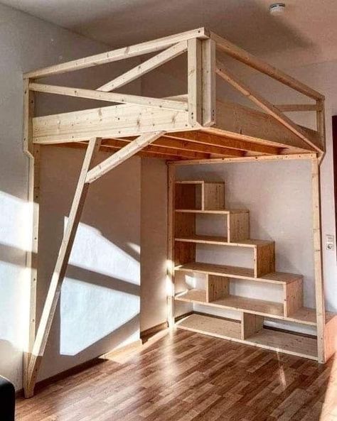 Loft Bed Dorm Room, Loft Bed Dorm, Lofted Dorm Beds, Loft Beds For Small Rooms, Modern Loft Bed, Build A Loft Bed, Bed Loft, A Loft Bed, Beds For Small Rooms