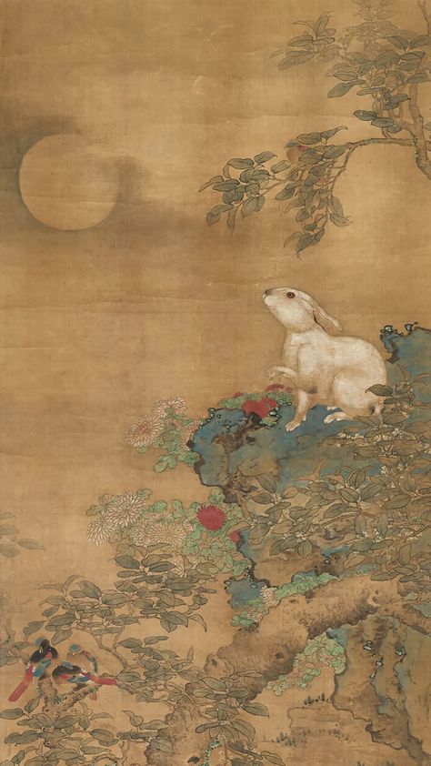 Rabbit Artwork, Rabbit Wallpaper, Rabbit Wall Art, Hope Art, Rabbit Painting, Iron Red, Song Dynasty, Rabbit Art, Year Of The Rabbit