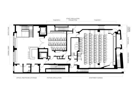 Small Library Design, Cinema Plan, Theatre Plan, Auditorium Plan, Cinema Room Design, Theater Plan, Theatre Architecture, Sala Cinema, Public Library Design