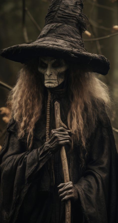 Scary Witch Costume, Scary Witch Makeup, Witch Painting, Male Witch, Scary Witch, Creepy Photos, Halloween Witch Decorations, Witch Makeup, Halloween Makeup Inspiration