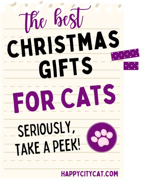 Best Christmas Gifts For Your Cat - From A Cat Owner Christmas Gifts For Cat Lovers, Cat Christmas Presents, Cat Christmas Sayings, Christmas Snarky Cats, Cats Christmas, Happy City, Cat Fountain, Cat Christmas Gift, Cat City