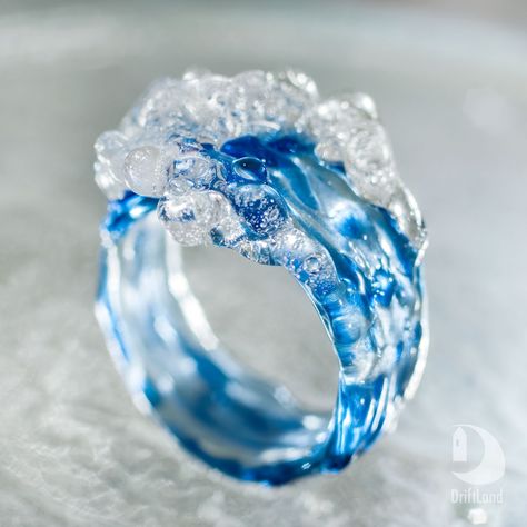 My Wedding Ring, Surfer Jewelry, Unique Bridal Jewelry, Magical Jewelry, Wave Ring, Ruby Engagement Ring, Ocean Wave, Glass Rings, Fantasy Jewelry