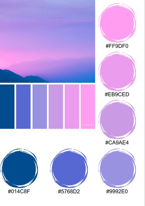 Pink Purple Blue Colour Palette, Pink Purple Blue Palette, Purple Pink And Blue Aesthetic, Space Color Pallet, Pink Blue Purple Color Palette, Pink Purple Blue Color Palette, Pink Purple Blue Wedding Color Palettes, Blue Pink Purple Aesthetic, Purple Pink Color Palette