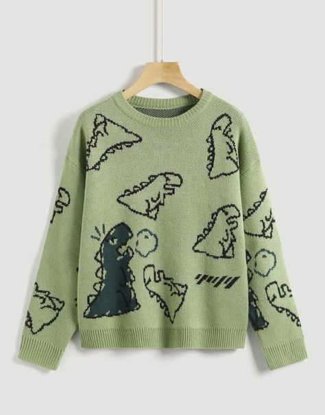 Streamer Dr, Drop Shoulder Sweater, Dinosaur Pattern, Fall Clothes, Drop Shoulder Sweaters, Swaggy Outfits, Oversized Pullover, Clothes Ideas, Dream Clothes