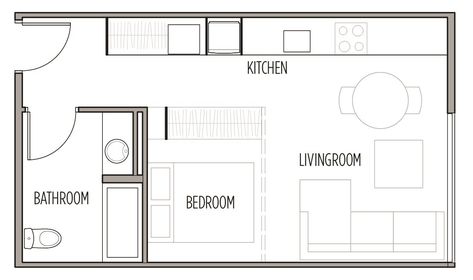 Studio Floor Plan Tiny Floor Plans Layout, Air Bnb Floor Plan, Studio Plans Layout, 200 Sq Ft Studio Floor Plans, Airbnb Floor Plans, Tiny Studio Apartment Layout Floor Plans, Floor Plan Studio Apartment, Small Studio Layout, Small Studio Apartment Floor Plans